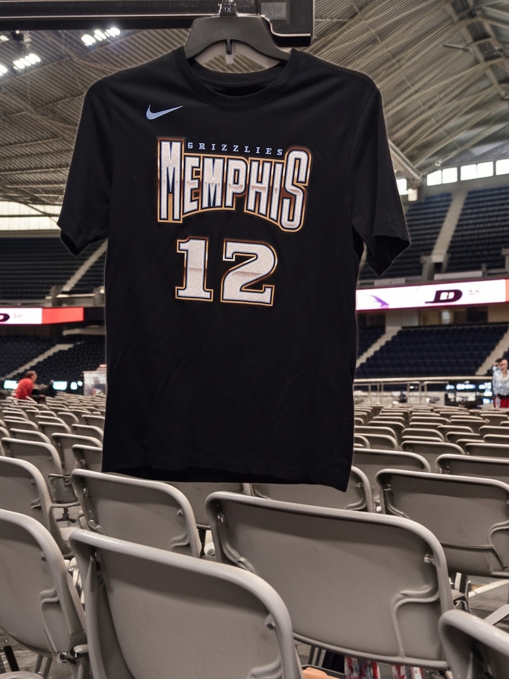 NBA Memphis Grizzlies Black Short Sleeve Tee with #12 Graphic SIZE M